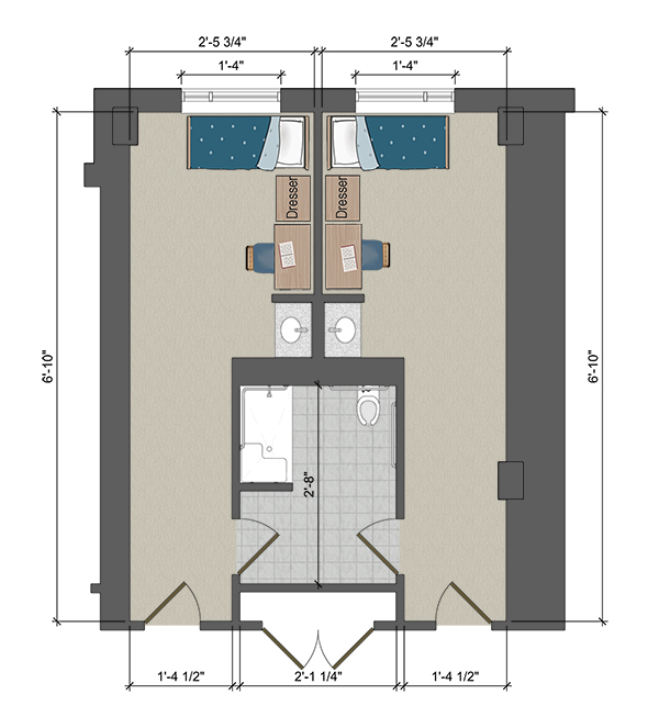 ADA Single Semi-Suite (2 person)