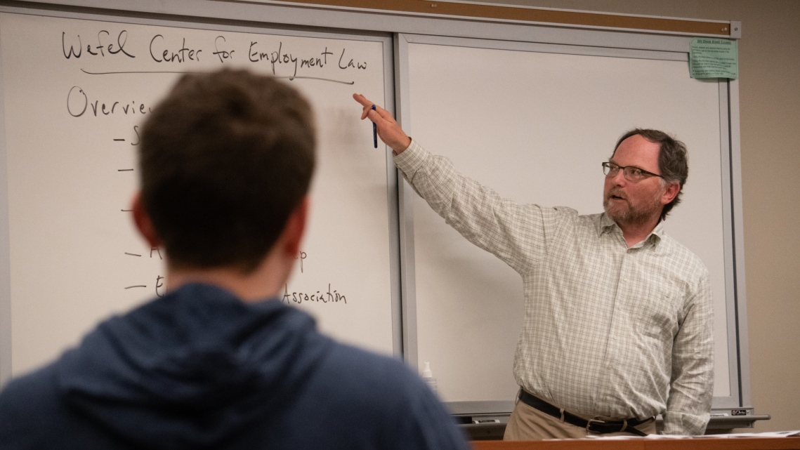 Professor Matt Bodie, co-director of the Wefel Center